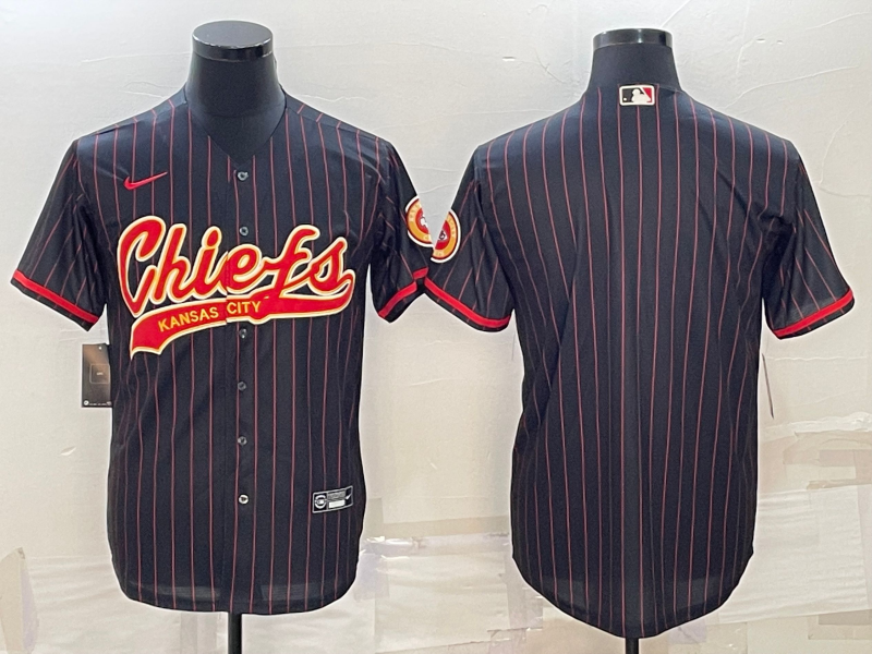 Men’s Kansas City Chiefs Black Blank Jersey