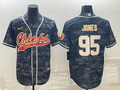 Men’s Kansas City Chiefs Chris Jones #95 Grey Camouflage Jersey Joint Edition