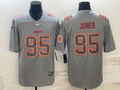Men’s Kansas City Chiefs Chris Jones #95 Grey Jersey