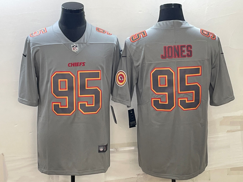 Men’s Kansas City Chiefs Chris Jones #95 Grey Jersey