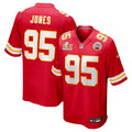 Men’s Kansas City Chiefs Chris Jones #95 Red Super Bowl LIX Jersey