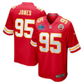 Men’s Kansas City Chiefs Chris Jones #95 Red Super Bowl LVII Patch Jersey