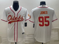 Men’s Kansas City Chiefs Chris Jones #95 White Jersey Joint Edition