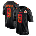 Men’s Kansas City Chiefs DeAndre Hopkins #8 Carbon Black Super Bowl LIX Jersey