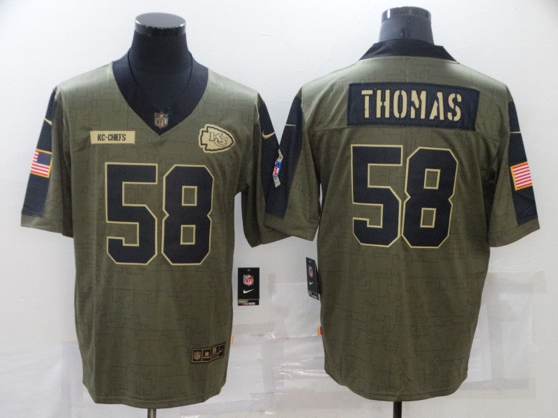 Men’s Kansas City Chiefs Derrick Thomas #58 Brown Jersey