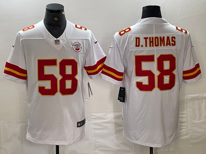 Men’s Kansas City Chiefs Derrick Thomas #58 White Jersey