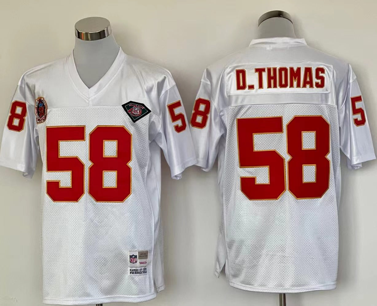 Men’s Kansas City Chiefs Derrick Thomas Mitchell & Ness White Legacy Jersey