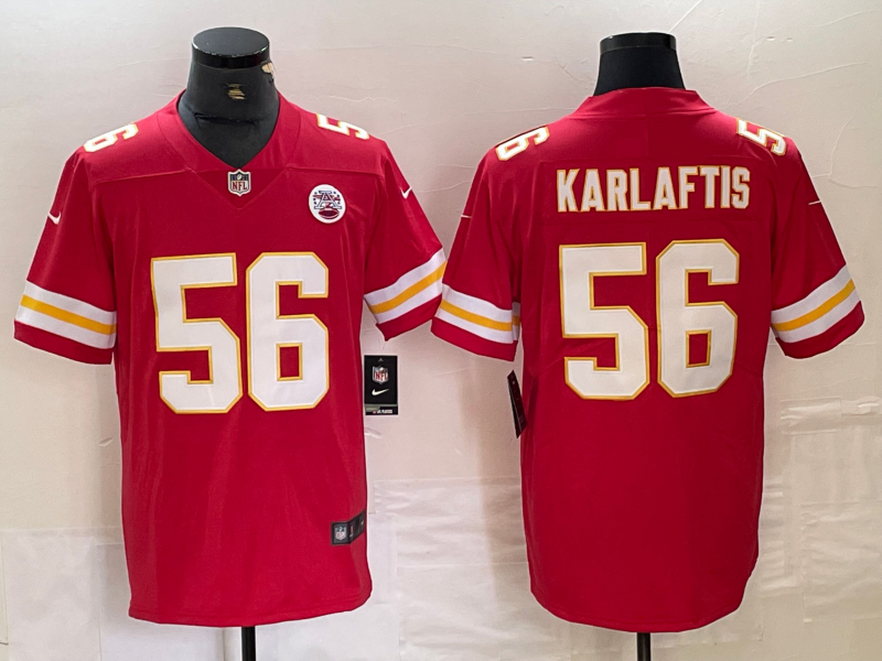 Men’s Kansas City Chiefs George Karlaftis #56 Red Jersey