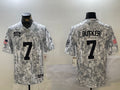 Men’s Kansas City Chiefs Harrison Butker #7 Arctic Camo 2024 Salute to Service Limited Jersey