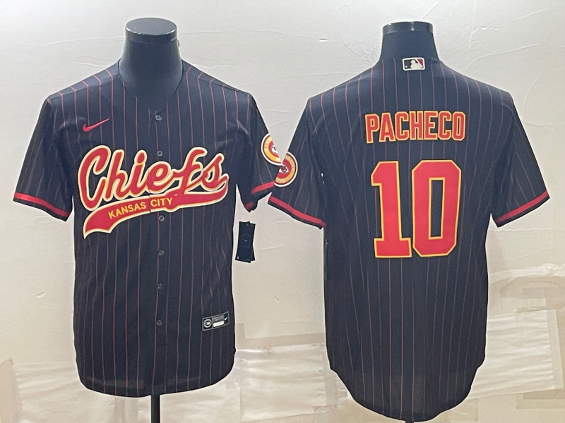 Men’s Kansas City Chiefs Isiah Pacheco #10 Black Jersey Joint Edition