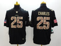 Men’s Kansas City Chiefs Jamaal Charles #25 Black Jersey