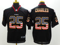 Men’s Kansas City Chiefs Jamaal Charles #25 Black Jersey