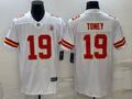 Men’s Kansas City Chiefs Kadarius Toney #19 White Jersey