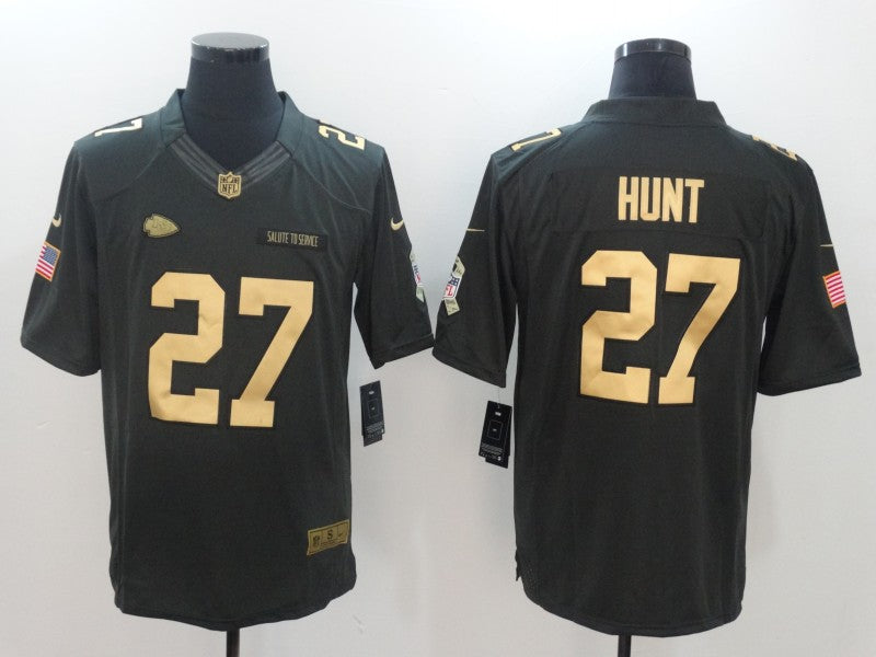 Men’s Kansas City Chiefs Karim Hunt #27 Black Jersey