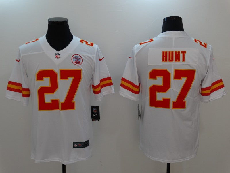Men’s Kansas City Chiefs Karim Hunt #27 White Jersey
