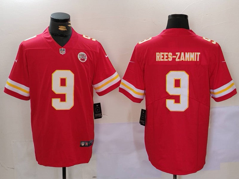 Men’s Kansas City Chiefs Louis Rees-zammit #9 Red Jersey