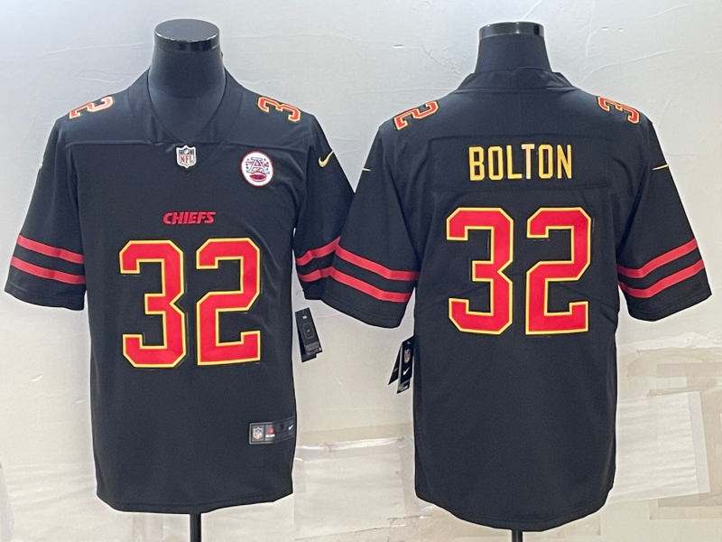 Men’s Kansas City Chiefs Nick Bolton #32 Black Jersey