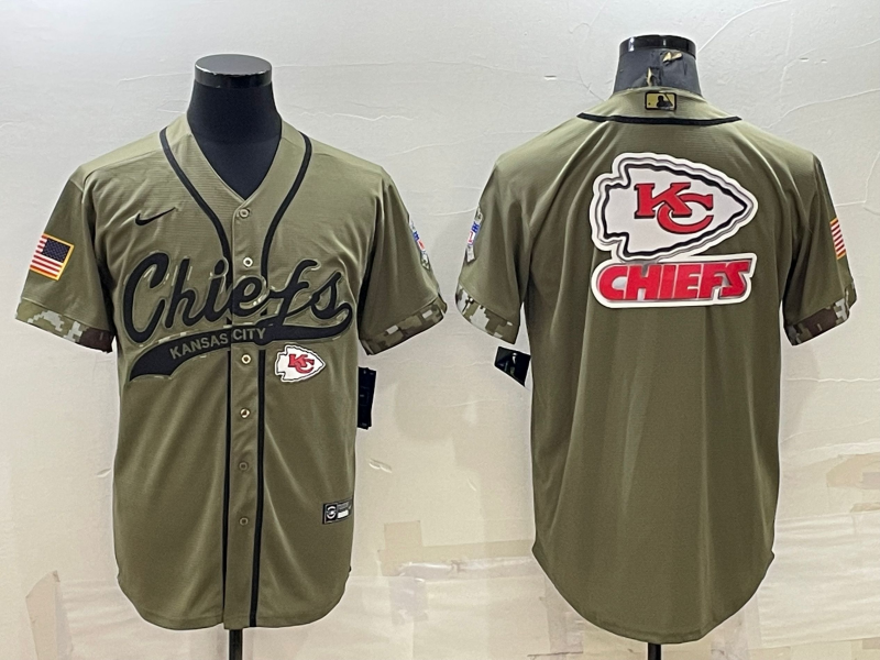 Men’s Kansas City Chiefs Olive 2022 Salute To Service Limited Jersey