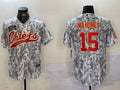 Men’s Kansas City Chiefs Patrick Mahomes #15 Arctic Camo Salute to Service Limited Jersey