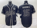 Men’s Kansas City Chiefs Patrick Mahomes #15 Black Authentic Jersey Joint Edition