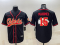 Men’s Kansas City Chiefs Patrick Mahomes #15 Black Jersey Joint Edition
