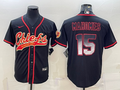 Men’s Kansas City Chiefs Patrick Mahomes #15 Black Jersey Joint Edition