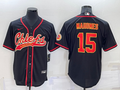 Men’s Kansas City Chiefs Patrick Mahomes #15 Black Jersey Joint Edition