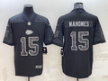 Men’s Kansas City Chiefs Patrick Mahomes #15 Black RFLCTV Limited Jersey