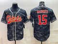 Men’s Kansas City Chiefs Patrick Mahomes #15 Grey Camouflage Jersey Joint Edition