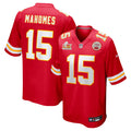 Men’s Kansas City Chiefs Patrick Mahomes #15 Red Super Bowl LIX Jersey