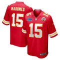 Men’s Kansas City Chiefs Patrick Mahomes #15 Red Super Bowl LVII Patch Jersey