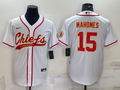 Men’s Kansas City Chiefs Patrick Mahomes #15 White Jersey Joint Edition