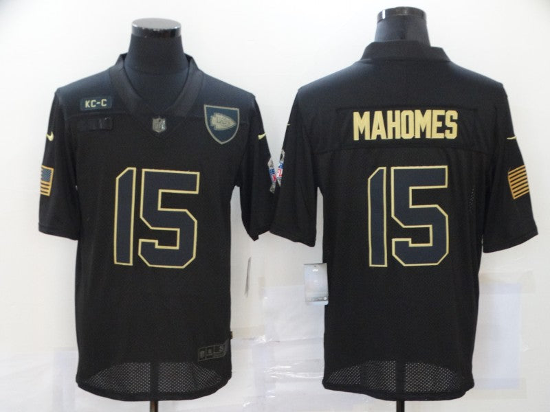 Men’s Kansas City Chiefs Patrick Mahomes 2020 Salute To Service Limited Jersey