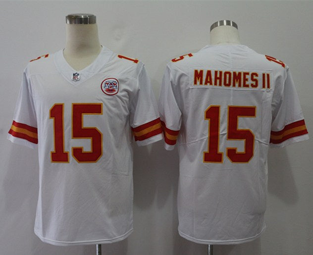 Men’s Kansas City Chiefs Patrick Mahomes II #15 White Jersey