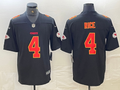 Men’s Kansas City Chiefs Rashee Rice #4 Black Jersey