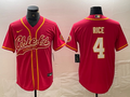 Men’s Kansas City Chiefs Rashee Rice #4 Red Jersey Joint Edition