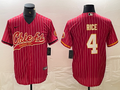 Men’s Kansas City Chiefs Rashee Rice #4 Red Jersey Joint Edition