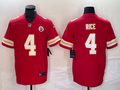 Men’s Kansas City Chiefs Rashee Rice #4 Red Jersey