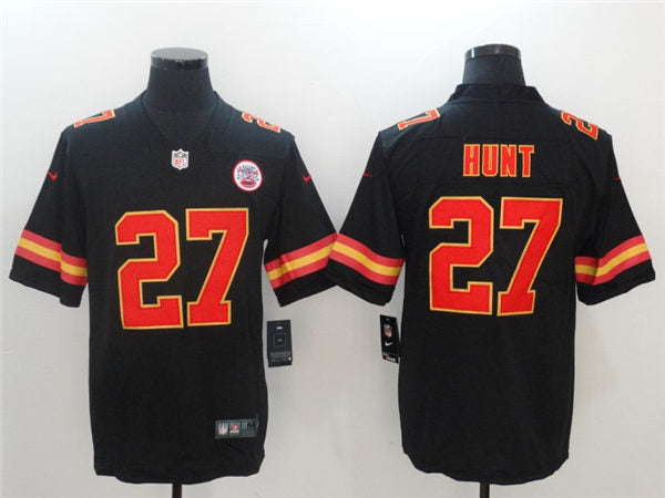 Men’s Kansas City Chiefs Retired Player #27 Clark Hunt Nike Black Game Fashion Jersey