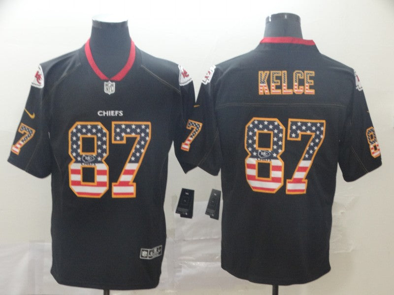 Men’s Kansas City Chiefs Travis Kelce #87 Black Alternate Jersey
