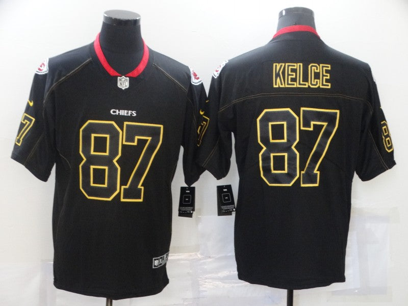 Men’s Kansas City Chiefs Travis Kelce #87 Black Authentic Jersey
