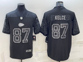 Men’s Kansas City Chiefs Travis Kelce #87 Black RFLCTV Limited Jersey