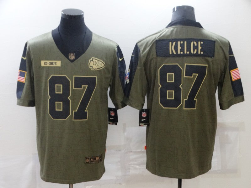Men’s Kansas City Chiefs Travis Kelce #87 Brown Jersey