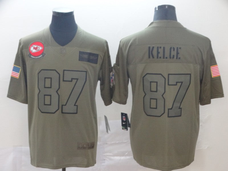 Men’s Kansas City Chiefs Travis Kelce #87 Brown Jersey