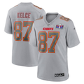 Men’s Kansas City Chiefs Travis Kelce #87 Gray Super Bowl LVIII Atmosphere Jersey