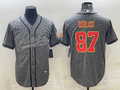 Men’s Kansas City Chiefs Travis Kelce #87 Grey Jersey Joint Edition