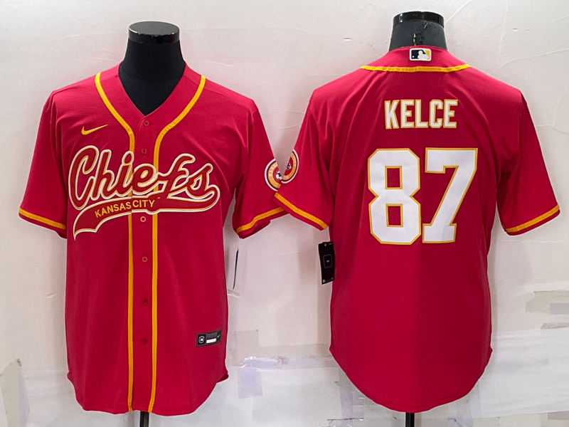 Men’s Kansas City Chiefs Travis Kelce #87 Red Jersey Joint Edition