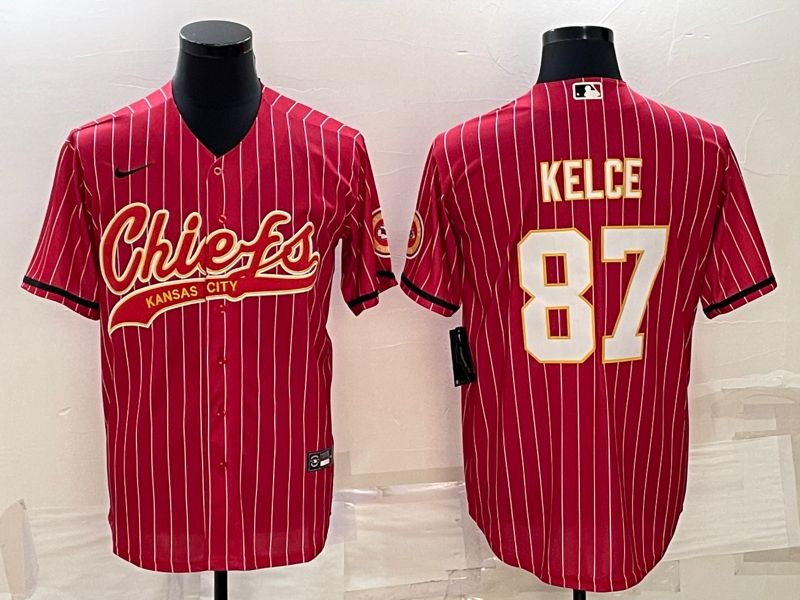 Men’s Kansas City Chiefs Travis Kelce #87 Red Jersey Joint Edition