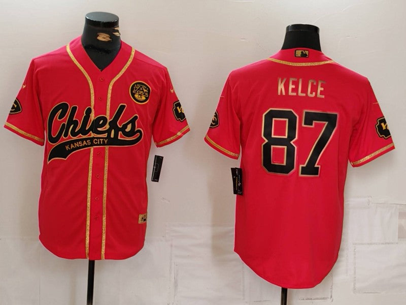 Men’s Kansas City Chiefs Travis Kelce #87 Red Jersey