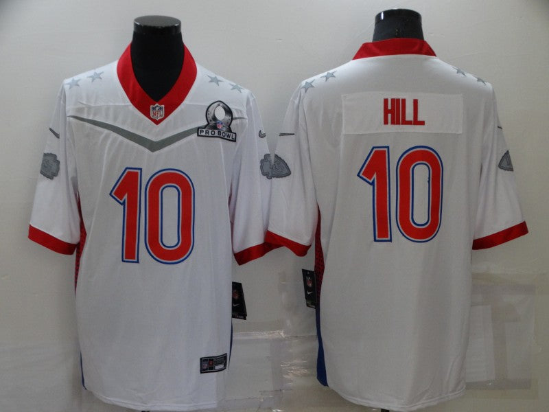Men’s Kansas City Chiefs Tyreek Hill #10 White ALL STAR Jersey